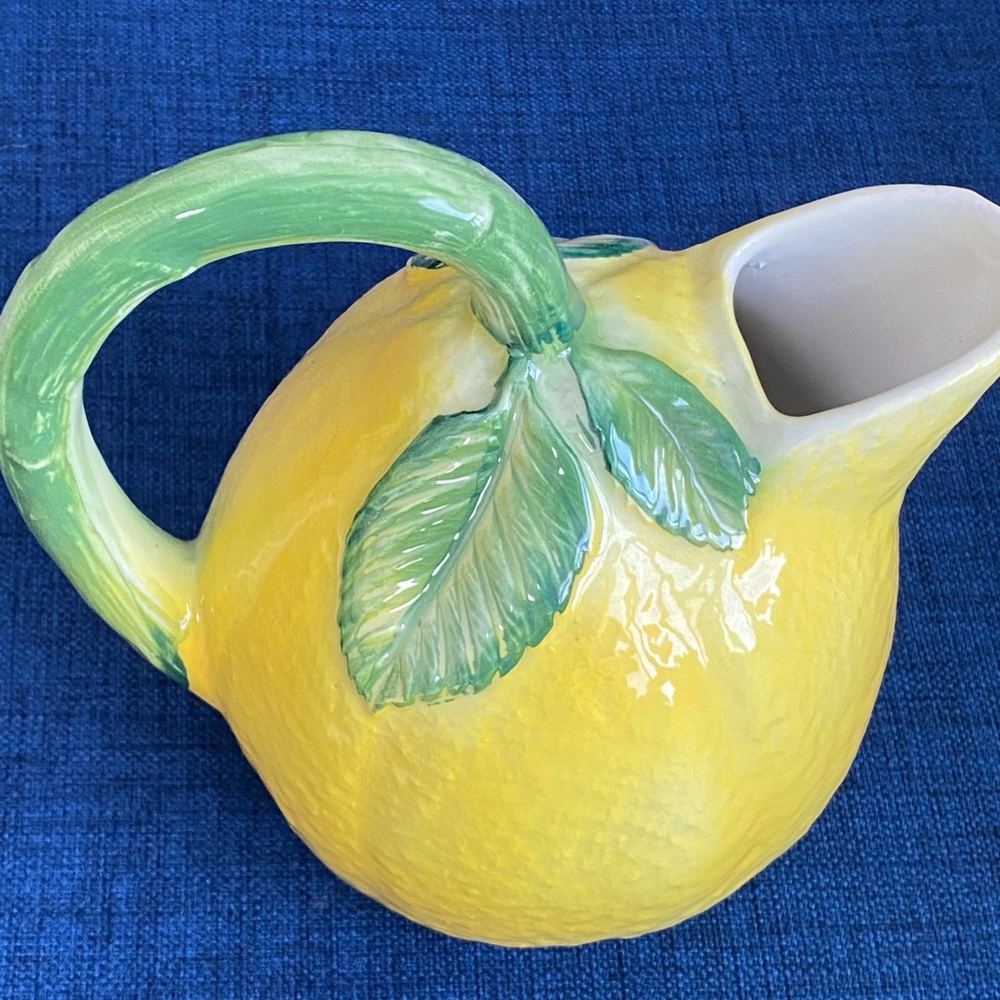 Adorable Lemon 🍋 yellow pitcher. Made in Italy.